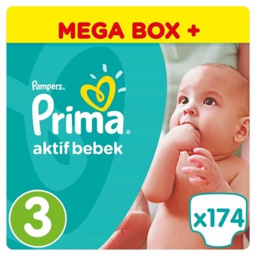 Prima Pampers Bebek Bezi Mega Box Plus Midi 3 Beden 174 lü