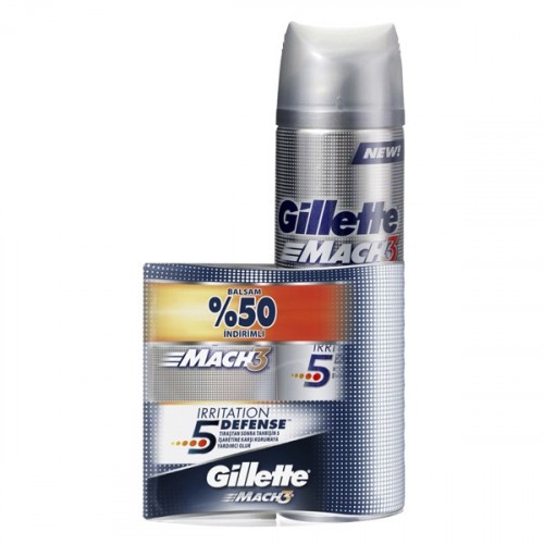 Gillette Mach3 Yatıştırıcı Tıraş Jeli 200 ml + Balsam 50 ml