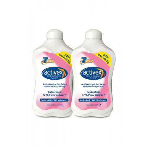 Activex Antibakteriyel Sıvı Sabun Nemlendirici 1.5 lt x 2 Adet