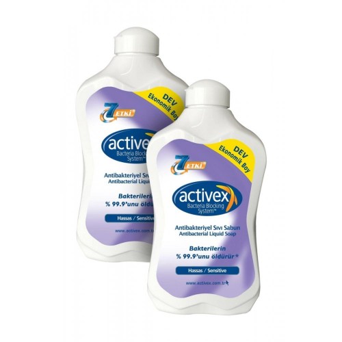 Activex Antibakteriyel Sıvı Sabun Hassas 1.5 lt x 2 Adet