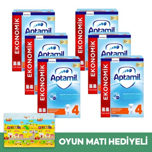 Aptamil 4 Çocuk Sütü Yeni Formül 1200 gr x 6 Adet (Oyun Matı Hediyeli)
