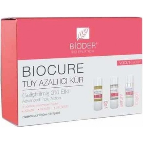 Bioder Biocure Tüy Azaltıcı Vücut Kürü 3x10 ml