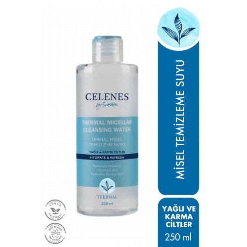Celenes By Sweden Yağlı ve Karma Ciltler İçin Temizleme Suyu 250 ml