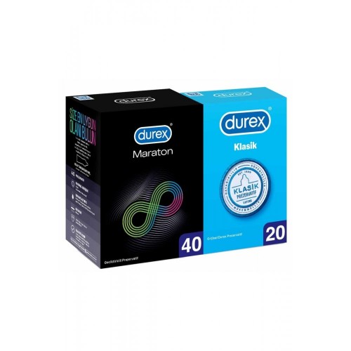 Durex Maraton Geciktiricili 40 lı ve Klasik Kondom 20 li