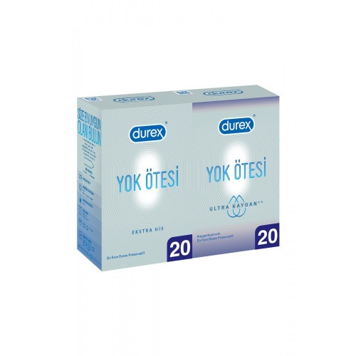 Durex Yok Ötesi Extra His + Ultra Kaygan Prezervatif (40 lı Paket)