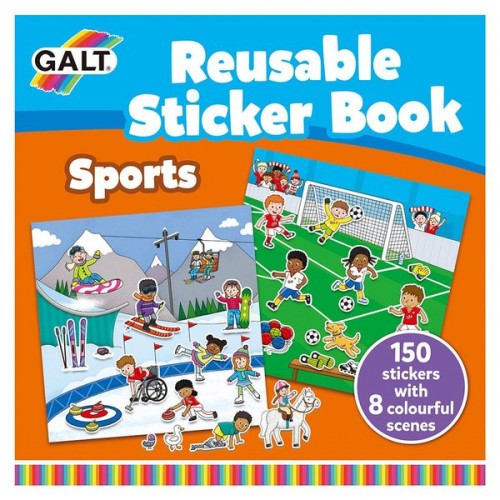 Galt Reusable Sticker Book - Sports 3+ Yaş