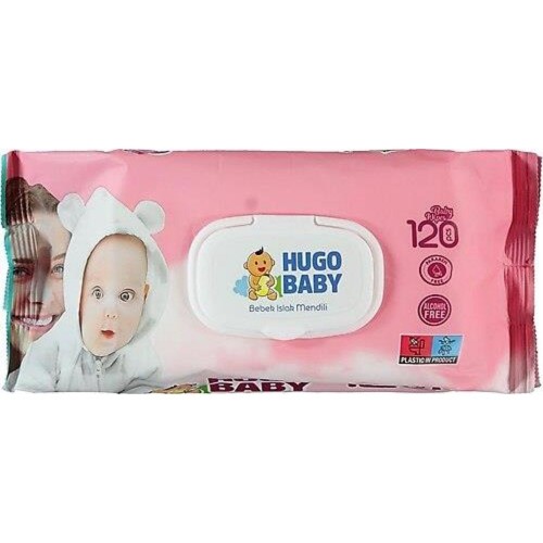 Hugo Baby Çanta Boyu Islak Havlu 120 li x12 Adet