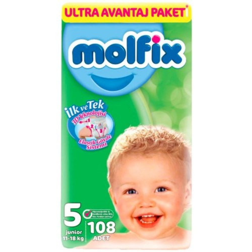 Molfix Bebek Bezi Ultra Avantaj Paketi Junior 5 No 108 li