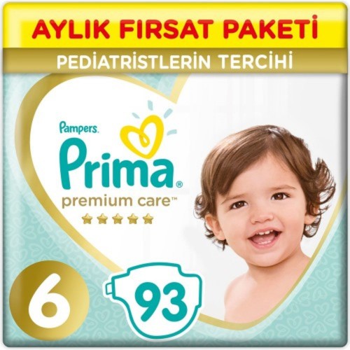 Prima Bebek Bezi Premium Care 6 Beden 93 Adet Aylık Fırsat Paketi x 2 Adet 