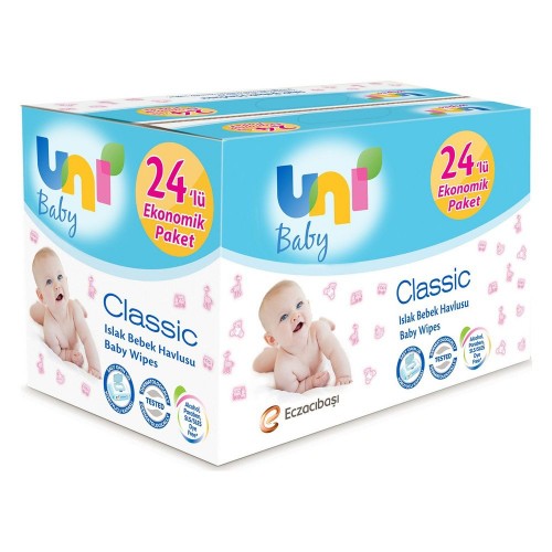 Uni Baby Classic Islak Havlu 56 lı x 24 Adet