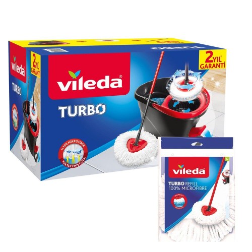 Vileda Turbo Pedallı Temizlik Seti + Yedek Paspas