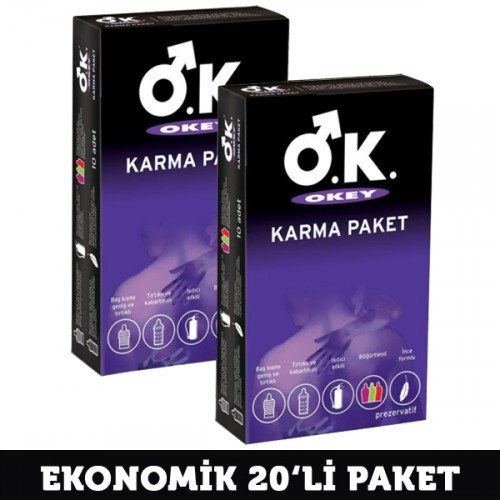 Okey Karma Paket Prezervatif 10 lu x 2 Adet