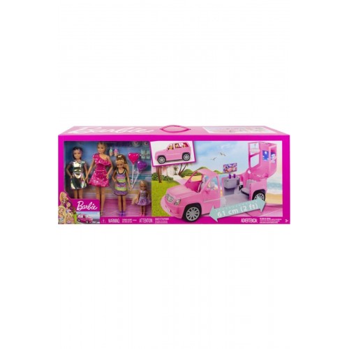 Barbie nin Aracı ve Kız Kardeşleri Oyun Seti GFF58