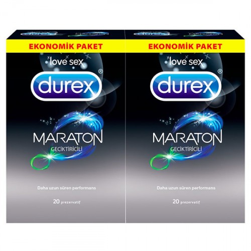 Durex Maraton Geciktiricili Prezervatif 20 li x 2 Adet (40 lı Avantaj)