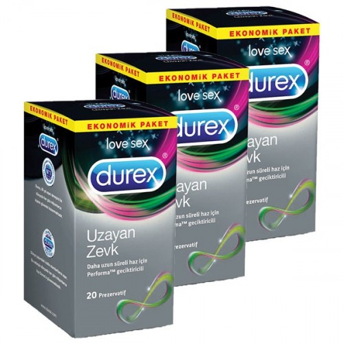 Durex Uzayan Zevk Kondom 20 li x 3 Adet (60 Adet)