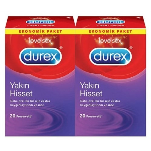 Durex Yakın Hisset Kondom 20 li x 2 Adet