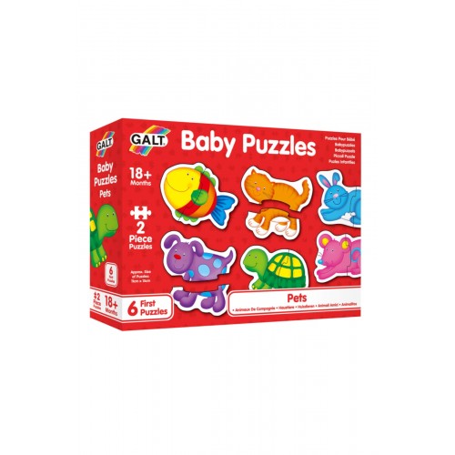 Galt Baby Puzzles Pets 2 şer parçalı 6 yapboz 18 Ay+