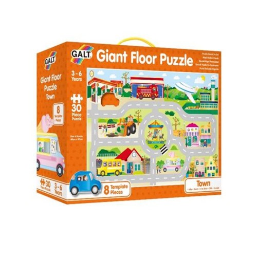 Galt Giant Floor Puzzle Town 30 parça 3-6 Yaş