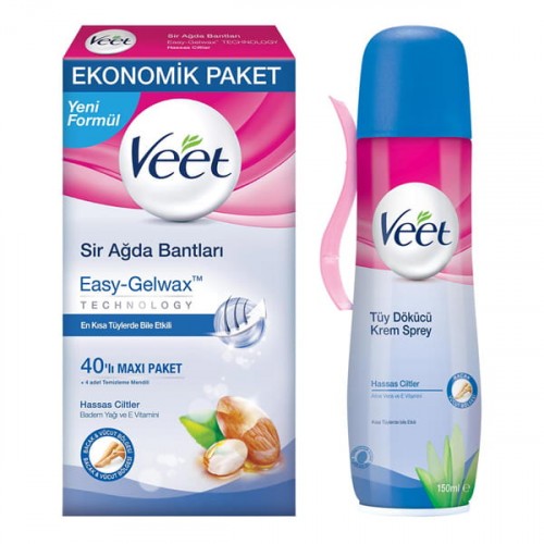 Veet 40 Li Hassas Sir Agda Bantlari 150 Ml Tuy Dokucu Sprey