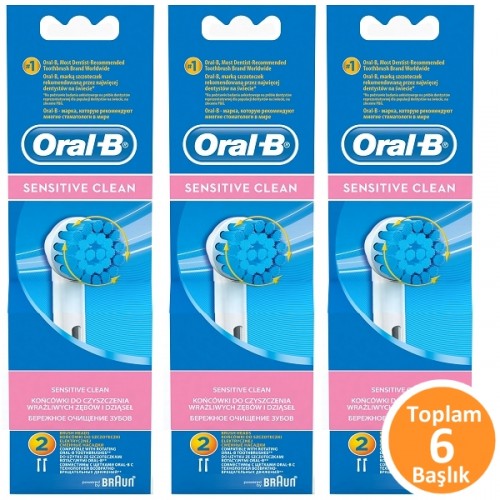 Oral-B EBS17 Sensitive Clean Diş Fırçası Yedeği 2 li x 3 Adet