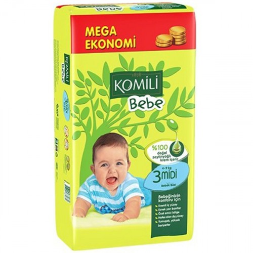 Komili Bebe Bebek Bezi Jumbo Midi 3 No 54lu Fiyati Happy Com Tr