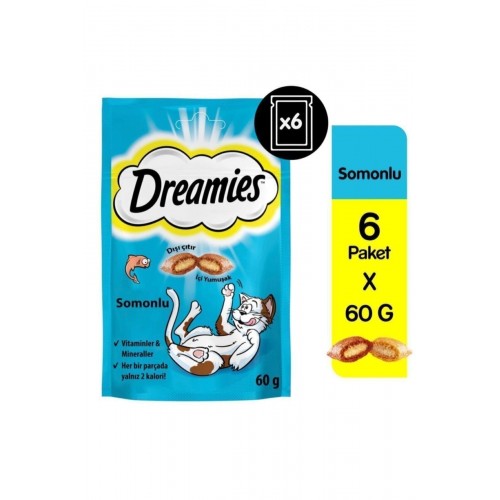 Dreamies Somonlu Kedi Ödül Maması 60 gr x 6 adet Fiyatı