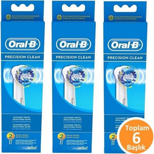 Oral-B Diş Fırçası Yedek Başlığı Precision Clean 2 li x 3 Adet